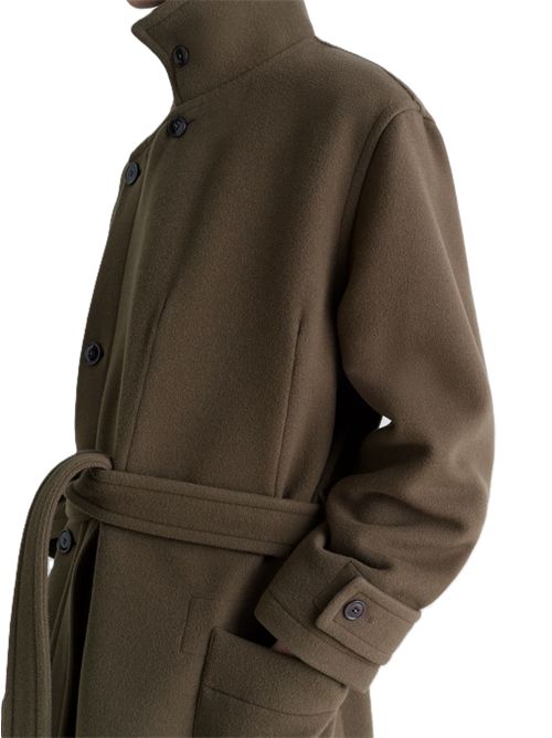 WRAP COAT IN Double Wool Lemaire | CO1037 LF1116GR610 THYME